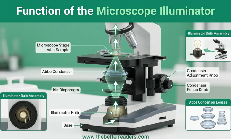 function of the illuminator on microscope