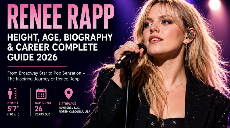 Renee Rapp performing live on stage during her music career, highlighting her height, age, biography, and career in 2026