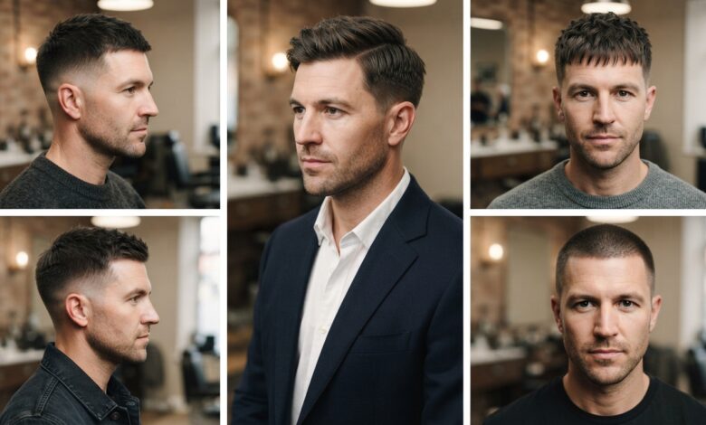 short haircuts for oval faces male